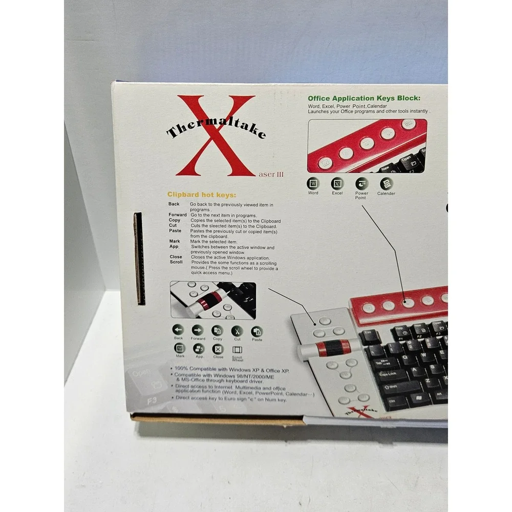 Thermaltake Xaser Edition Office PS2 Keyboard & Optical Mouse Blue Combo